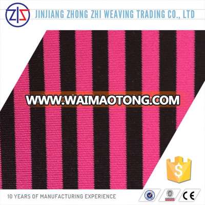 New Arrival Striped Polyester Spandex Stretch Knitted Fabric